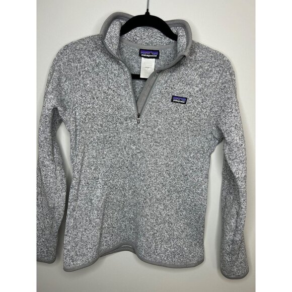 Patagonia Sweaters - Patagonia better sweater grey fleece pullover 1/4 zip jacket women's small